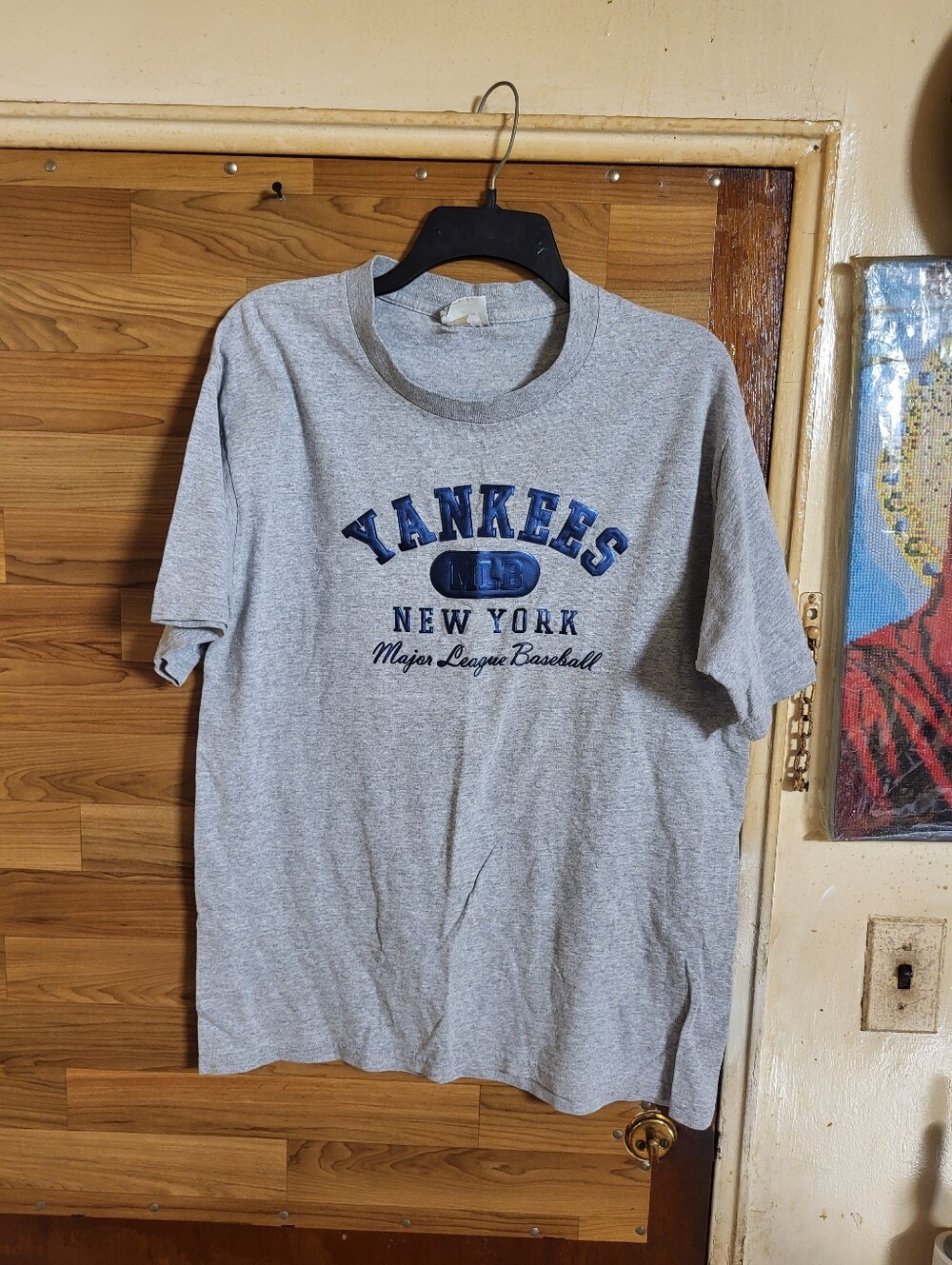 vintage NY Yankees LEE sports Shirt Men's Size Medium Gray